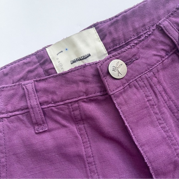 NWT Free People X One Teaspoon Shinners Harem Jeans Disstressed Deep Purple - Picture 5 of 8